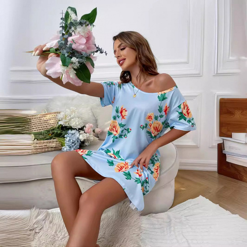 Elegant temperament butterfly 3D digital print loose large size women's summer short dress three-dimensional print