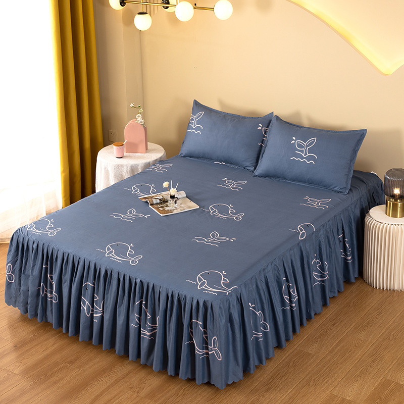 Sábanas, una sola pieza, falda de cama para el hogar, cubierta de cama, cubierta de cama, cubierta de cama antideslizante, falda, falda, falda de cama, cubierta de cama, cubierta protectora Simmons