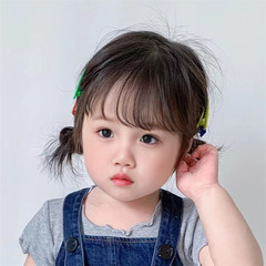 Children's Double Ponytail Simulation Bob Haircut Suit Cute Sweet Short Hair Photo Prop Full Head Suit Direct Manufacturer Sale