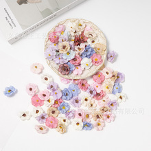 仿真3CM三层小雏菊茉莉绢布花装饰diy手工头饰帽子花环材料田园风