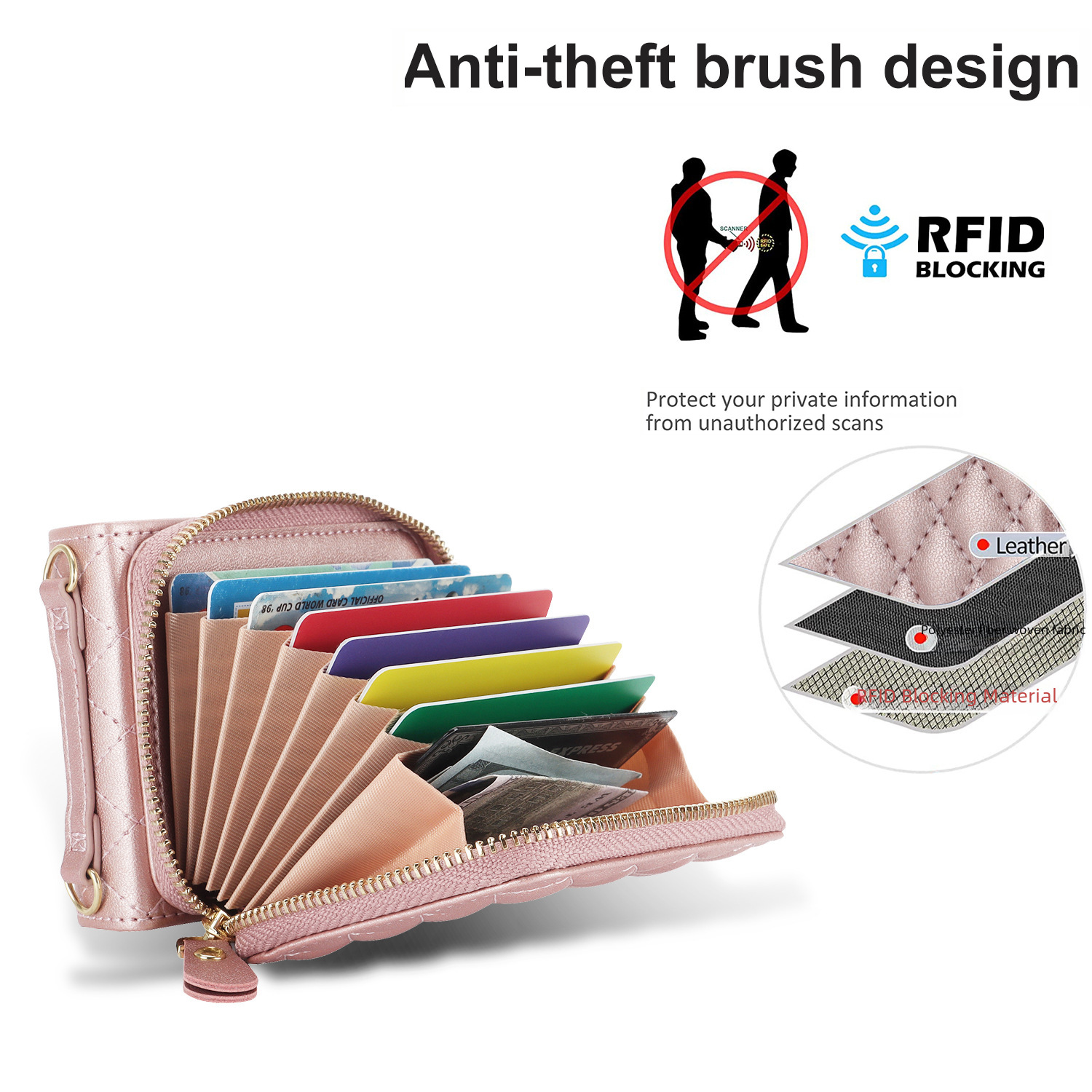 For Flip5 4 Folding Phone Case Fashion Card Samsung ZFlip6 Crossbody Phone Case Leather Case_voghion.com