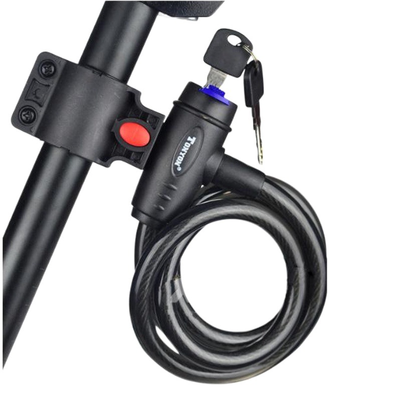 Universal TY588 bicicleta de bloqueo de la bicicleta de montaña de alambre de bloqueo de la bicicleta anillo de bloqueo anti-robo de bloqueo de color accesorios de equitación