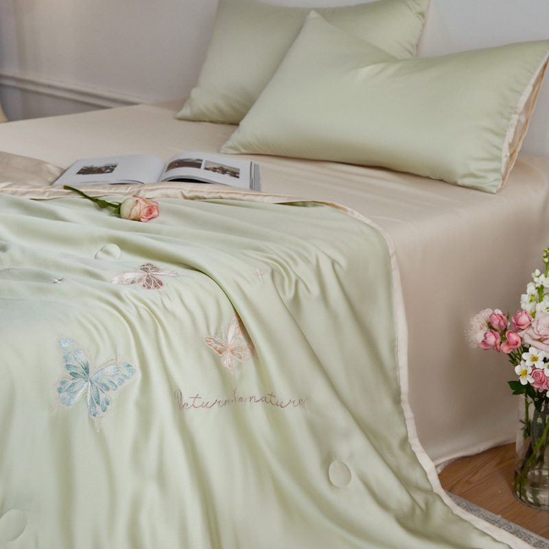 Verano Lessel Tensit edredón de verano de cuatro piezas 2025 nuevo estilo de lujo ligero ropa de cama de alta calidad edredón fresco de verano