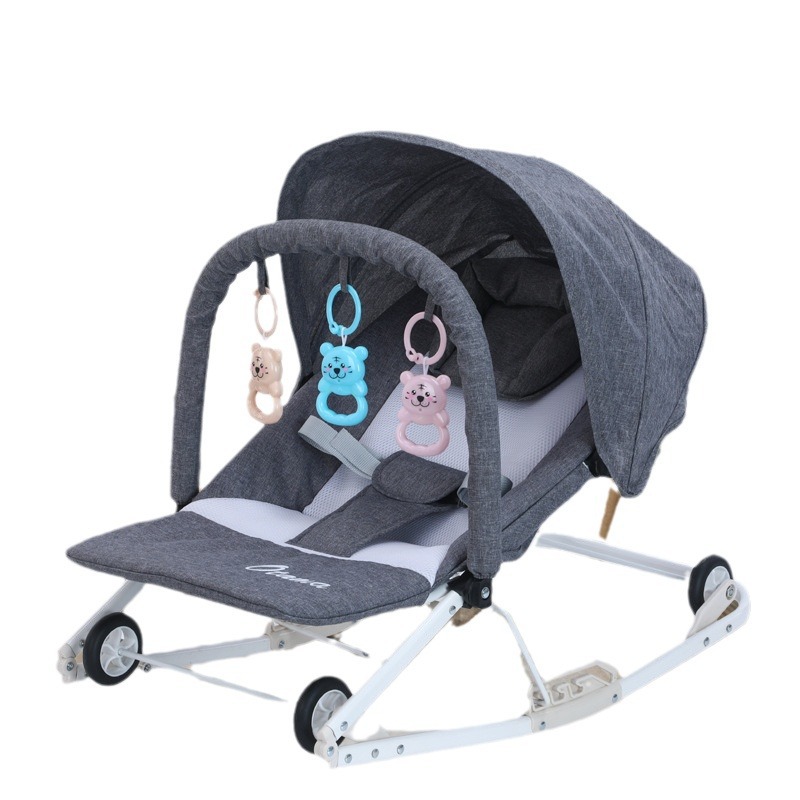 Silla mecedora para bebés de 0 a 2 años, plegable, extraíble y lavable, silla mecedora relajante para recién nacidos, silla mecedora portátil, antivuelco.