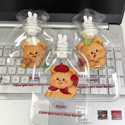 高颜值创意暖手宝随身学生闺蜜卡通注水热水袋便携可爱透明暖水袋