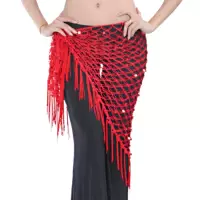 Треугольный шарф-шаль Belly Dance костюм для Belly Dance пояс для талии, хвостовой шарф сомбреро с бисером