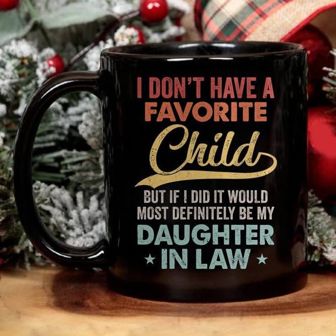 Favorite Child孩子父亲节陶瓷咖啡马克杯子Son Daughter in law