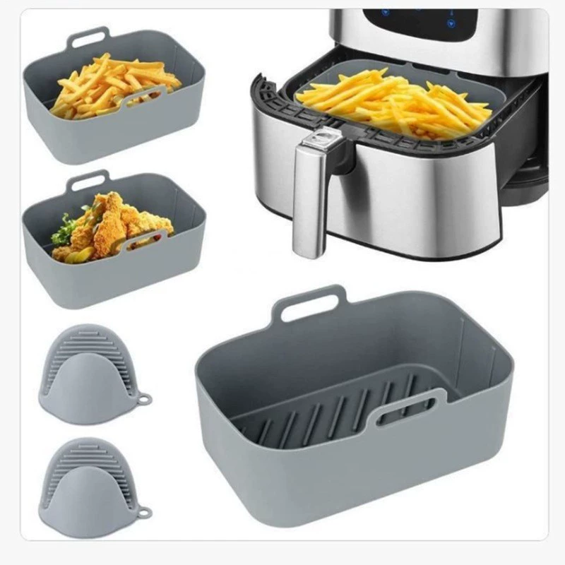 Эксклюзивная силиконовая прямоугольная форма для выпечки в аэрофритюрнице, силиконовые вкладыши для аэрофритюрниц, силиконовая форма для выпечки.