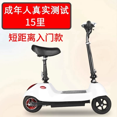 Dolphin Battery Scooter, Small — Qatlanan elektrik skuterlər - 24v-8inch-white-brushed-not-recommended-for-personal-use-suitable-for-gift-giving-or-walking-in-the-park-battery-life-is-about-15-miles