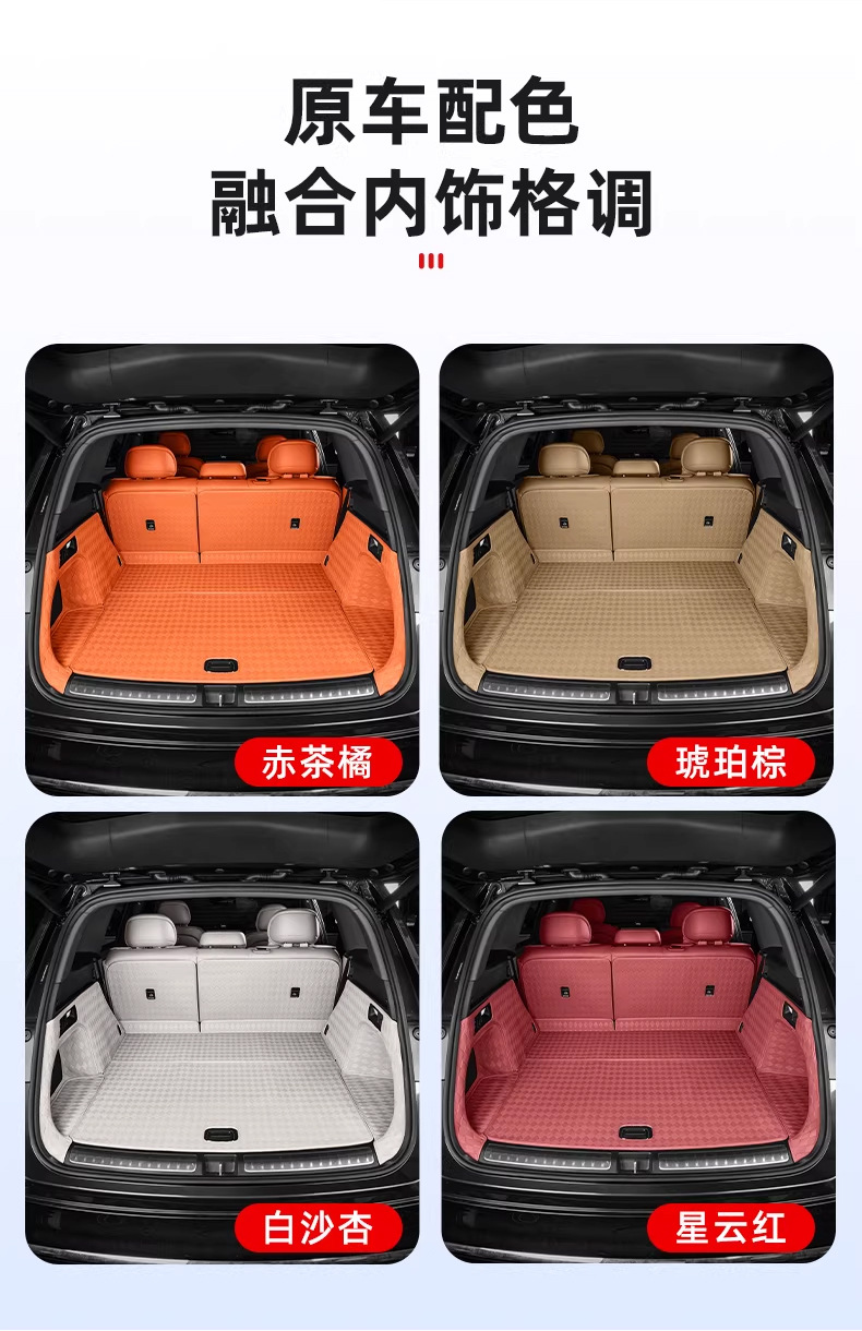 Suitable for the New Aito M7/M8 Five- and Six-Seater Models, Full-Coverage Trunk Mat, Interior Decoration Accessories