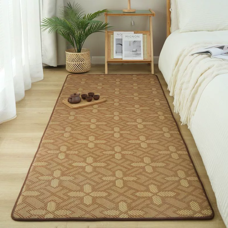 Коврик в японском стиле для гостиной, спальни, прикроватной тумбочки, балкона, татами, плетеного коврика из ротанга, летнего коврика.