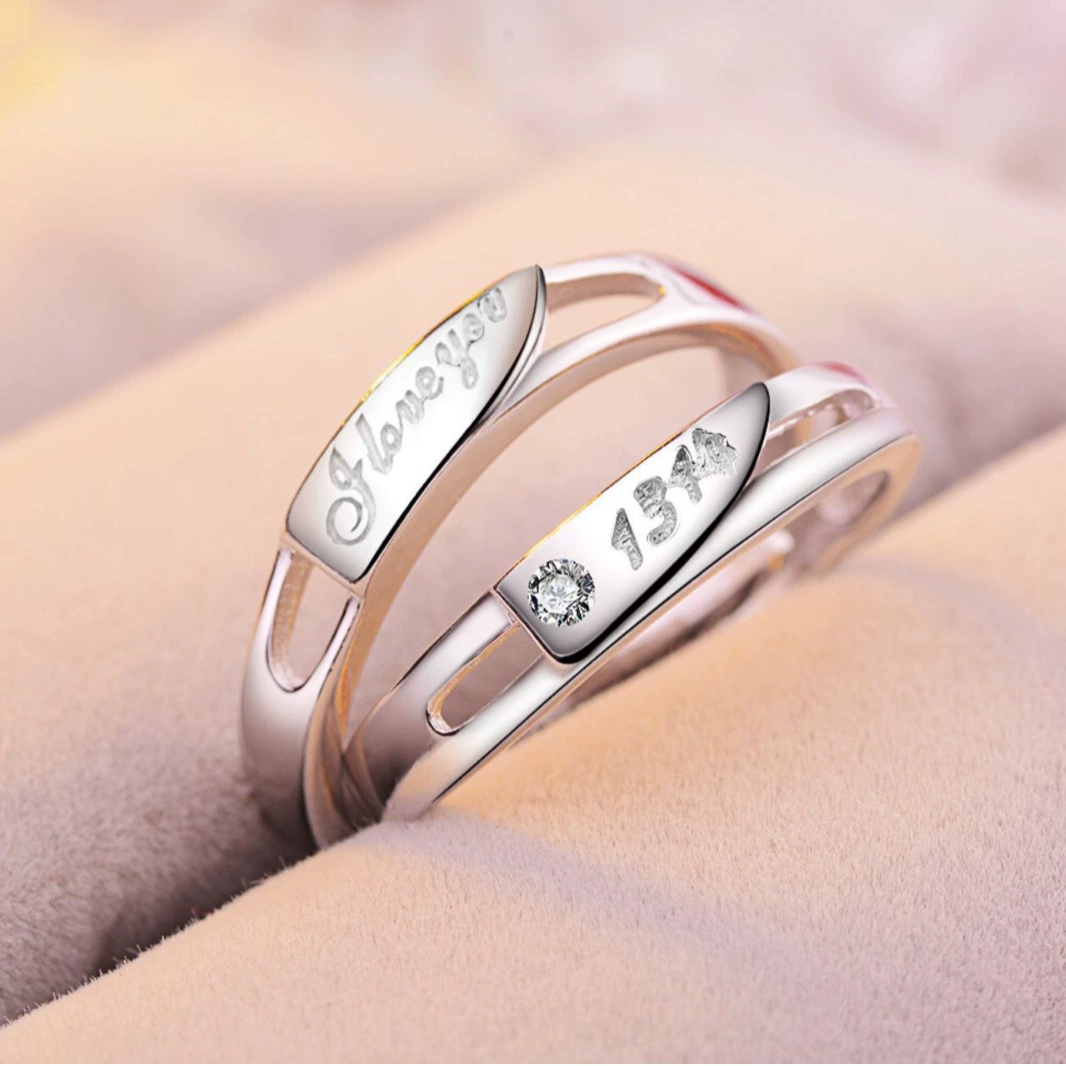 Сеть 1314 открытая пара кольца модных мужчин и женщин