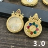 C2-4 Double Deer Round 3.0 Golden Auspicious Eight Treasures Single Side