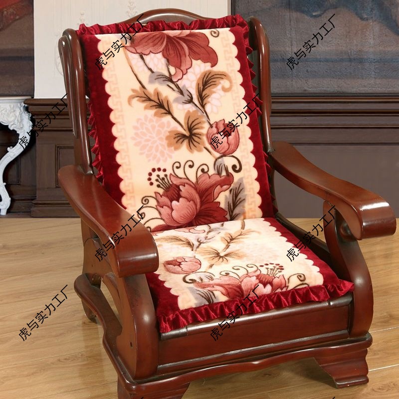 加厚防滑可拆洗沙发垫套装全套带靠背曲木椅冬季春秋椅子坐垫舒适