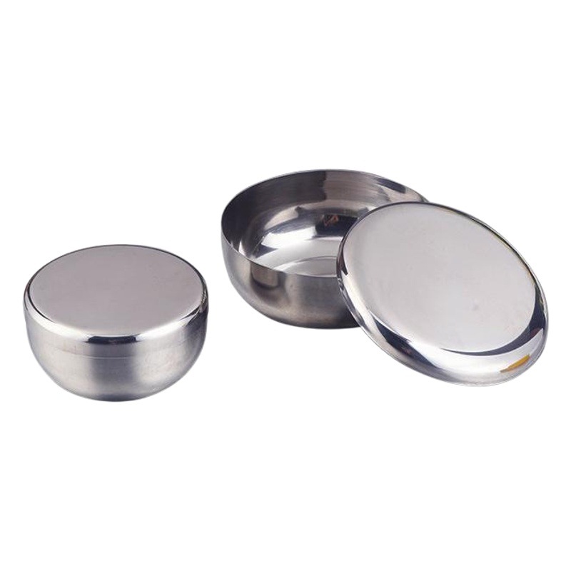 Acero inoxidable engrosado tazón de arroz coreano tazón de muestra tazón de sopa con tapa arroz al vapor Corea del Sur cocina pequeño tazón encurtidos tazón