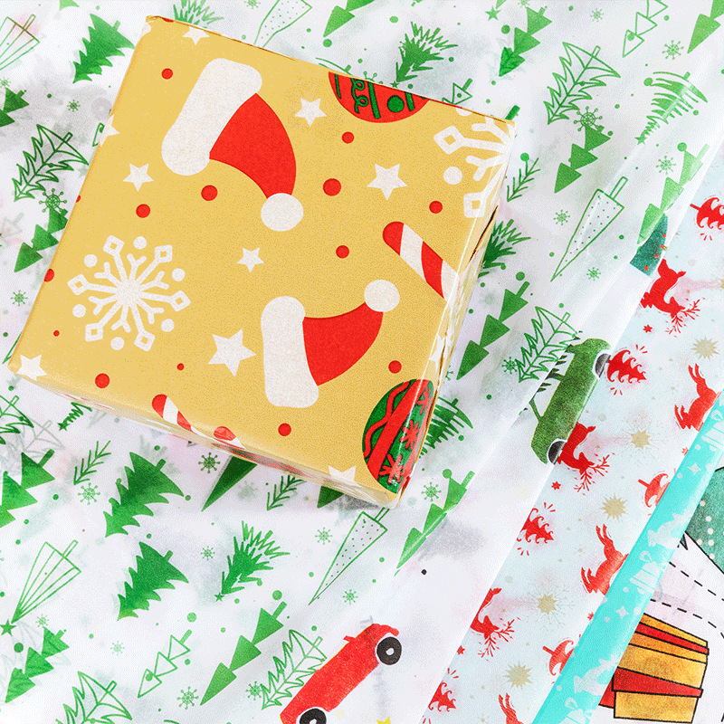 Fábrica de papel de embalaje de regalos de Navidad papel de copia personalizado papel de impresión de logotipo de papel de Sydney