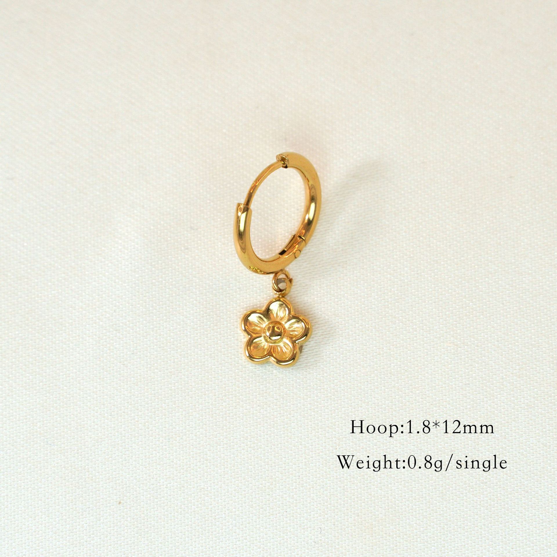 8g Weight PVD Coated Gold Plating Process 304 Stainless Steel Ear Needle Material Charm Sleeper Hoop Earrings, Drop Earrings Classification 1 Piece Quantity Daily, Date Occasion natural stone, Titanium Steel Material Printing, Round, Sun Pattern All Seasons Season Women's Gender Polished Finish Elegant Style 1 Piece Elegant Printing Round Sun Natural Stone Titanium Steel PVD Coated Charm Sleeper Hoop Earrings Drop Earrings 19