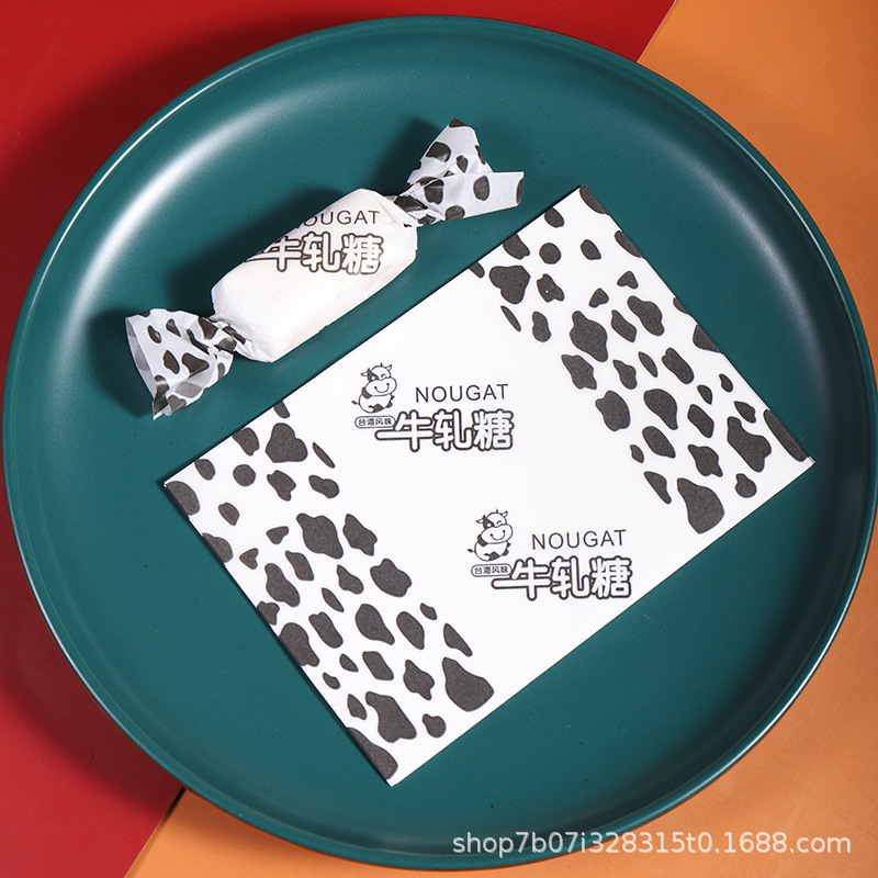 Papel de embalaje de papel de turrón embalaje de papel de caramelo embalaje de papel de turrón papel de caramelo de arroz glutinoso 100 piezas