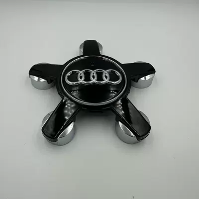 Suitable for Audi five-claw wheel hub cover A4L // A5/A6L black five-claw car tire center logo cover 135mm (Hub cover) - convex-black