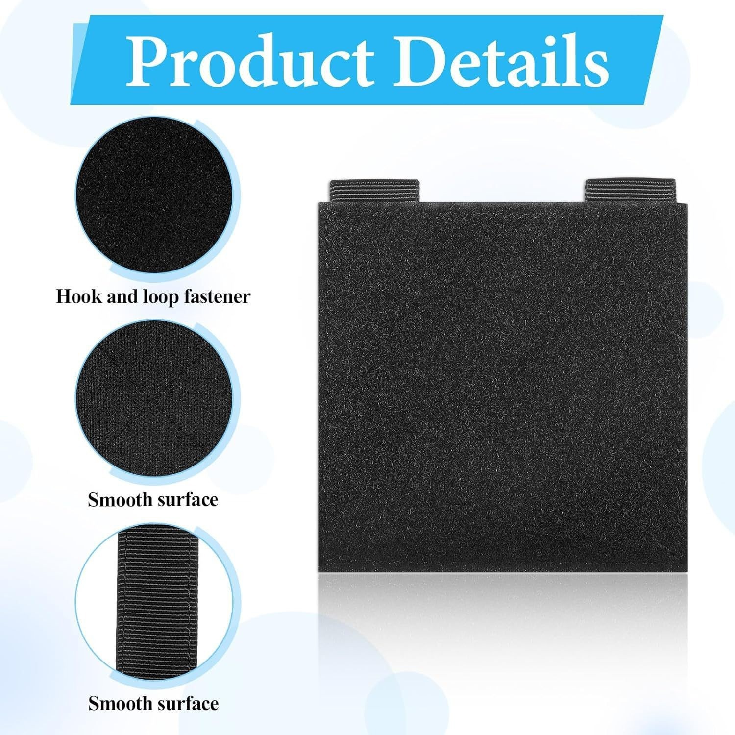 Panel de gancho y lazo de acoplamiento MOIIO Adhesivo de Velcro para la visualización de logotipos de insignia