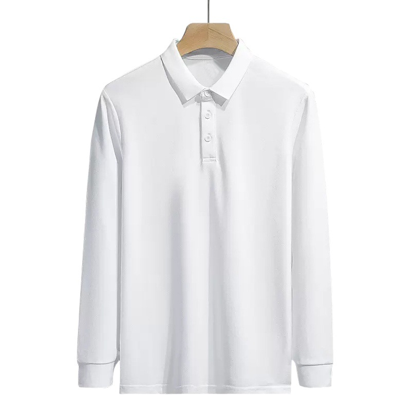 Nuevo Polo camisa de manga larga de los hombres Polo solapa camiseta de plomo Otoño e Invierno de color sólido otoño camiseta interior desgaste nuevo ins
