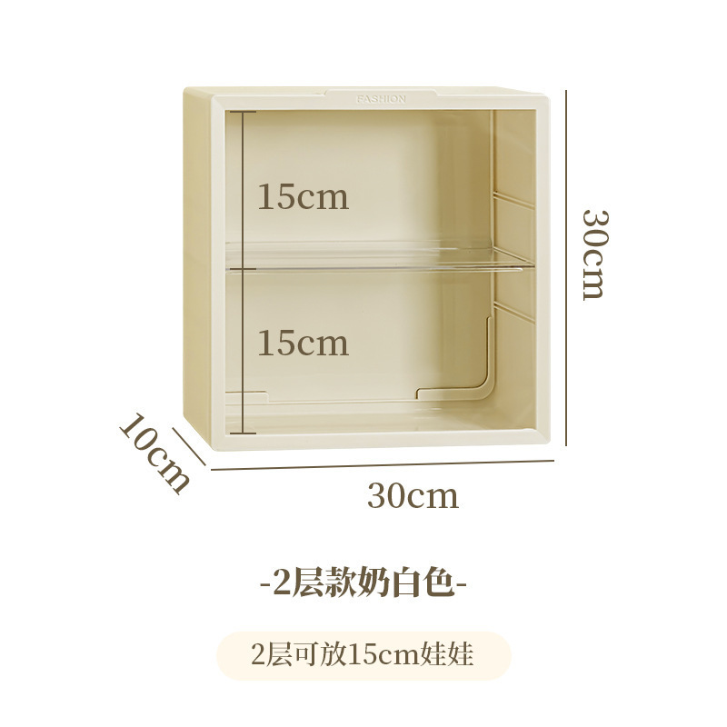 娃娃展示盒挂墙拉布布搪胶公仔收纳盒棉花labubu毛绒玩具透明娃柜|undefined