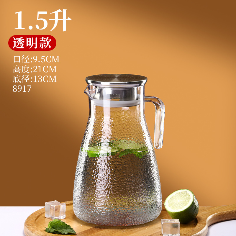 Jarra comercial de rayas de agua fría, restaurante de jarra de jugo de plástico acrílico, té, pc, jarra de limón para evitar caídas