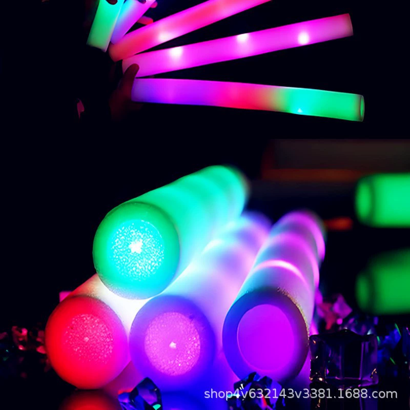 Colorful sponge flashing light stick from foam