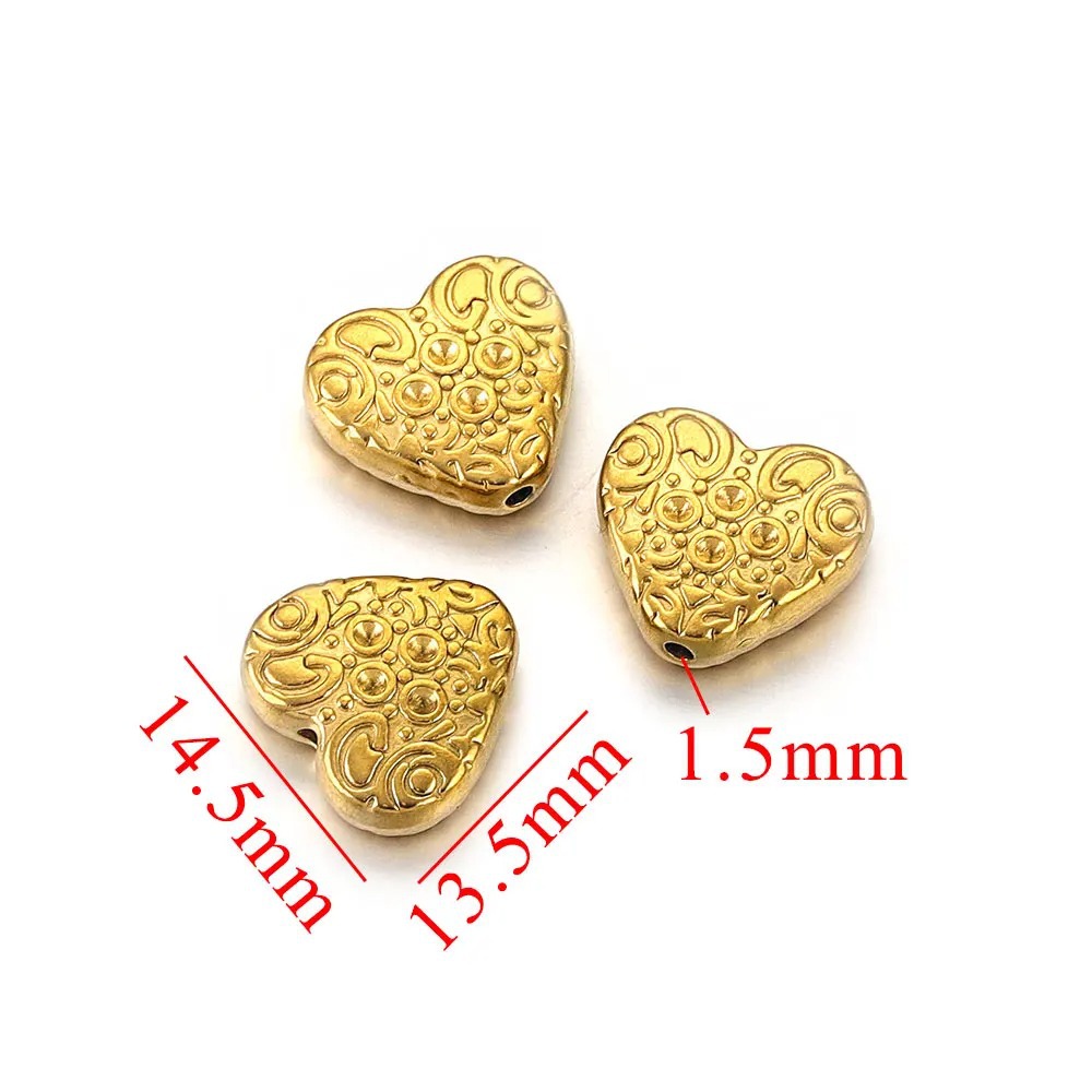 Acero de titanio fundido amor amor intercalador accesorios de joyería pulsera cuentas arco cuentas de cráneo accesorios de joyería DIY