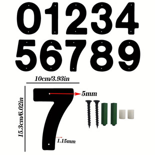 Cross -border three -dimensional iron number letters door signal number screw household mailbox mailbox mailing housing number signs