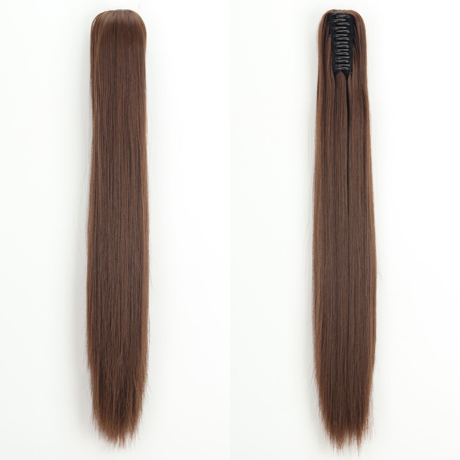 Dugi ravni sintetički rep s kopčom za kosu_voghion.com