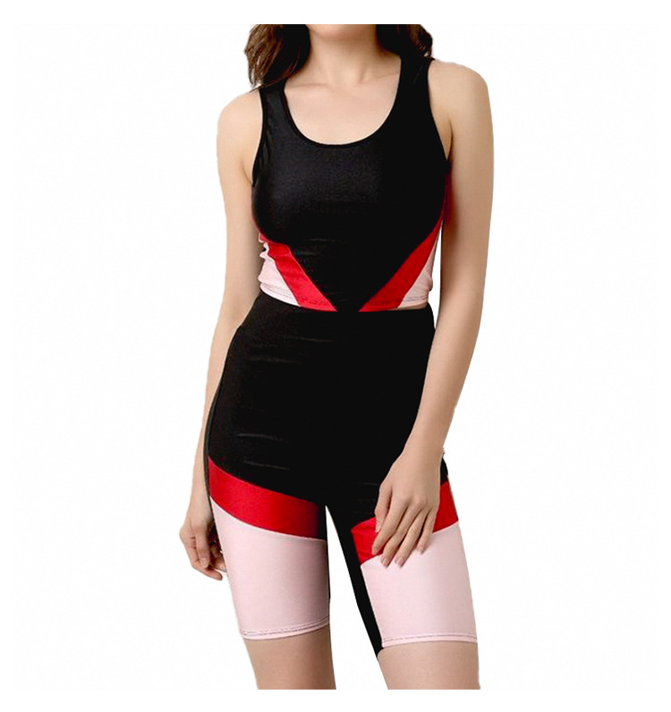 solid color stitching tights sports suit NSXS35307