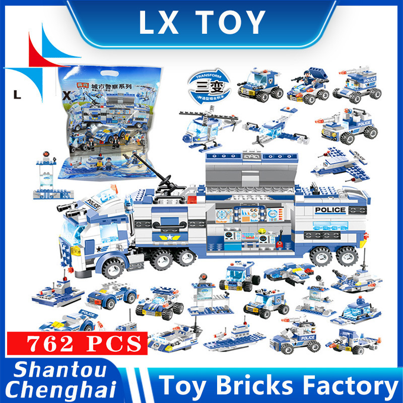 Lx130Toy Brick Factory City Police Swat Kids Block Car Model