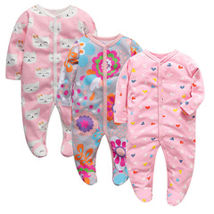 批發初生嬰兒服連體衣純棉包腳爬服嬰幼童連身衣包屁哈衣春夏睡衣