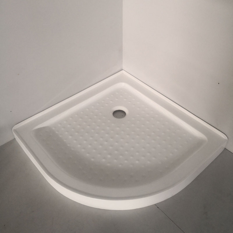 Factory wholesale household fan-shaped shower room base with water retaining edge Australia New Zealand style bathroom waterproof wall