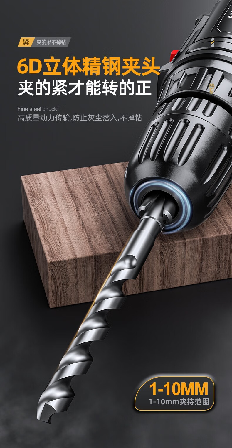 家用维修电钻手工具套装五金电工家庭维修多功能锂电钻手动工具箱