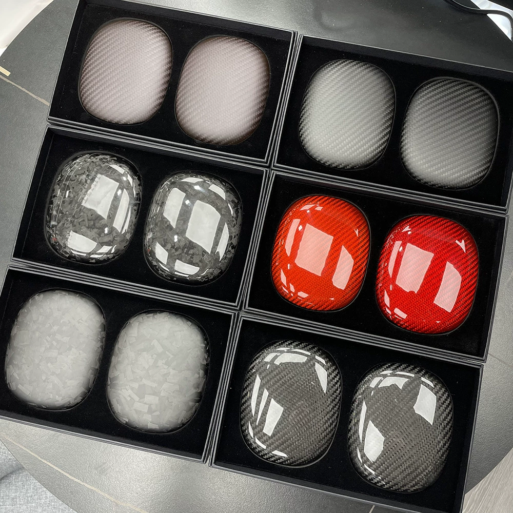 Suitable for Apple Airpods Max headset cover head-mounted protective cover 3K carbon fiber forged fiber