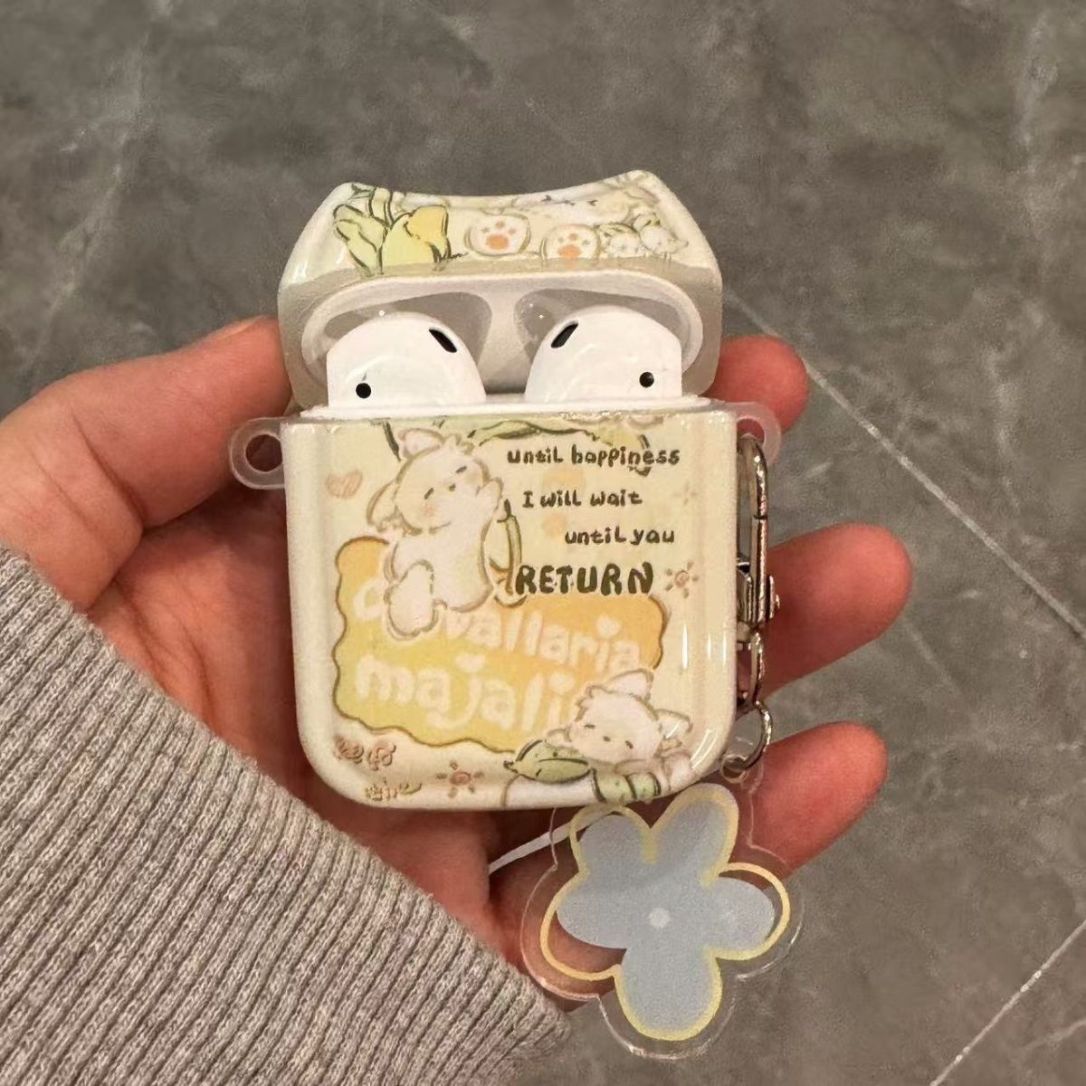 Orquídea de campana para gatos AirPod Pro2 3 cubierta Bluetooth Apple AirPods 4 cubierta de auriculares