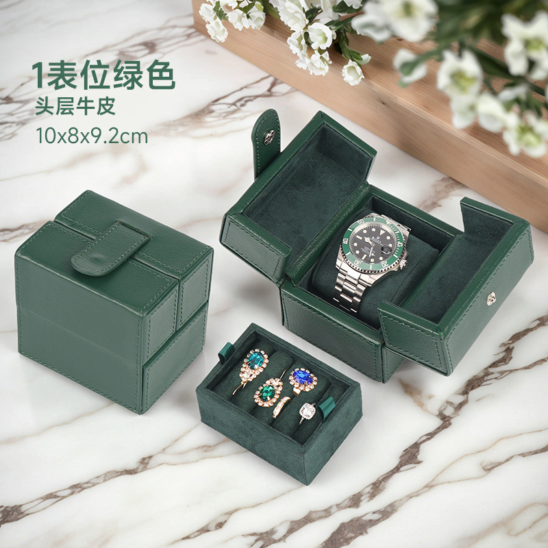 New Leather Watch Box, High-End Watch Storage Box, Portable Travel Watch Bag, Home Display Jewelry Placement Box