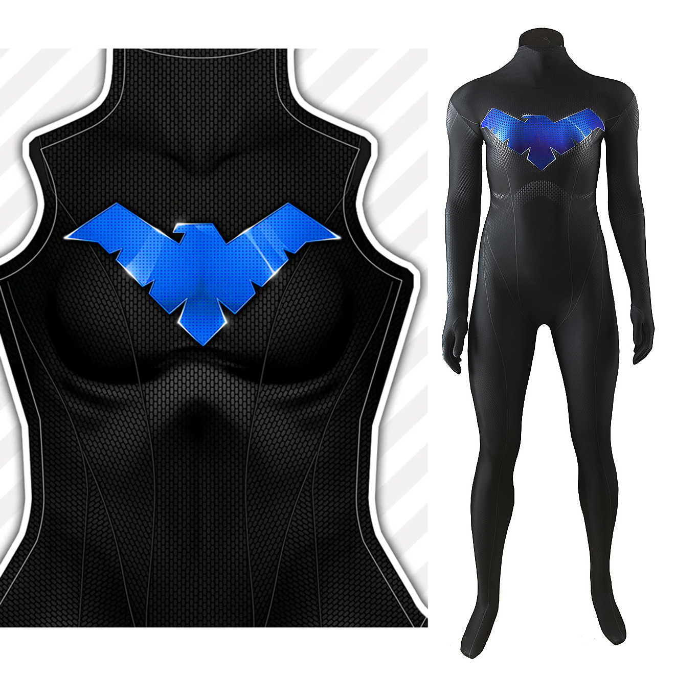 夜翼女性Nightstick Female 万圣节cosplay连体衣舞台服