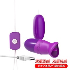 Insertable USB Dual Vibration Egg Female Self Pleasing Device with Strong Vibrations Adult Toy for One-Time Shipping