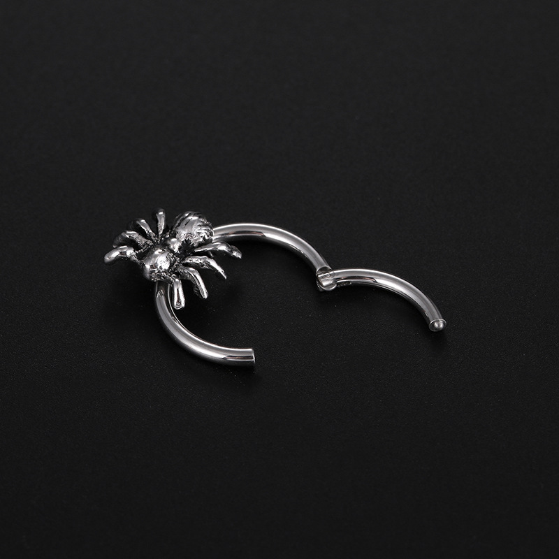Holiday, Street Occasion Titanium Steel Material Hip-hop Star Titanium Steel Polishing Nose Ring Nose Pin
