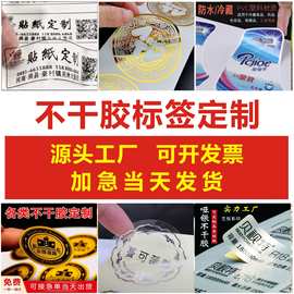 透明PVC不干胶标签贴纸设计 哑银龙商标logo彩色不干胶广告贴纸