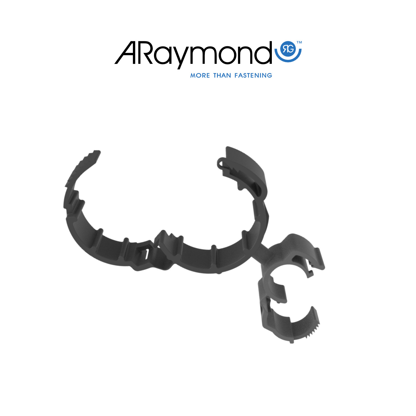 阿雷蒙现货批发尼龙旋转双管夹 汽车水管胶管固定塑料管卡