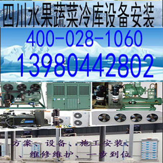 宜宾蔬菜水果蔬菜李子食用菌葡萄猕猴桃冷藏保鲜库冷库机组设备