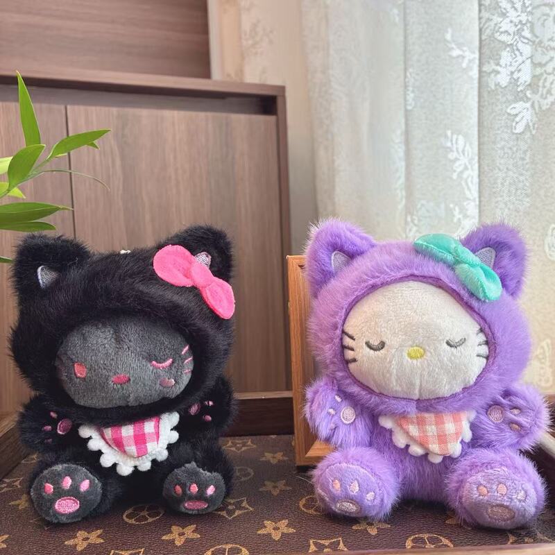 INS变装玉桂狗美乐蒂卡通可爱钥匙扣背包玩偶小挂件公仔女生饰品|undefined