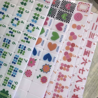（现货直发）36号白色爱心亚克力美式麻将牌160张家用手搓牌