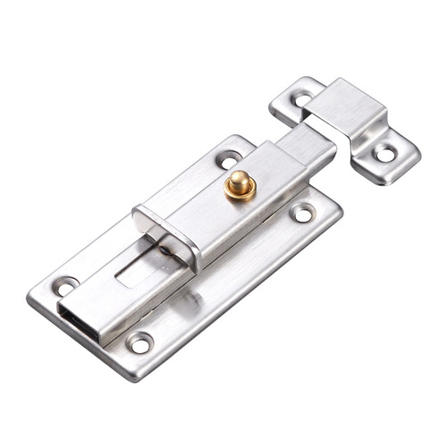 Automatic spring stainless steel pin Door and window sliding door latch Sanitary room thickened anti-theft self-locking door bolt