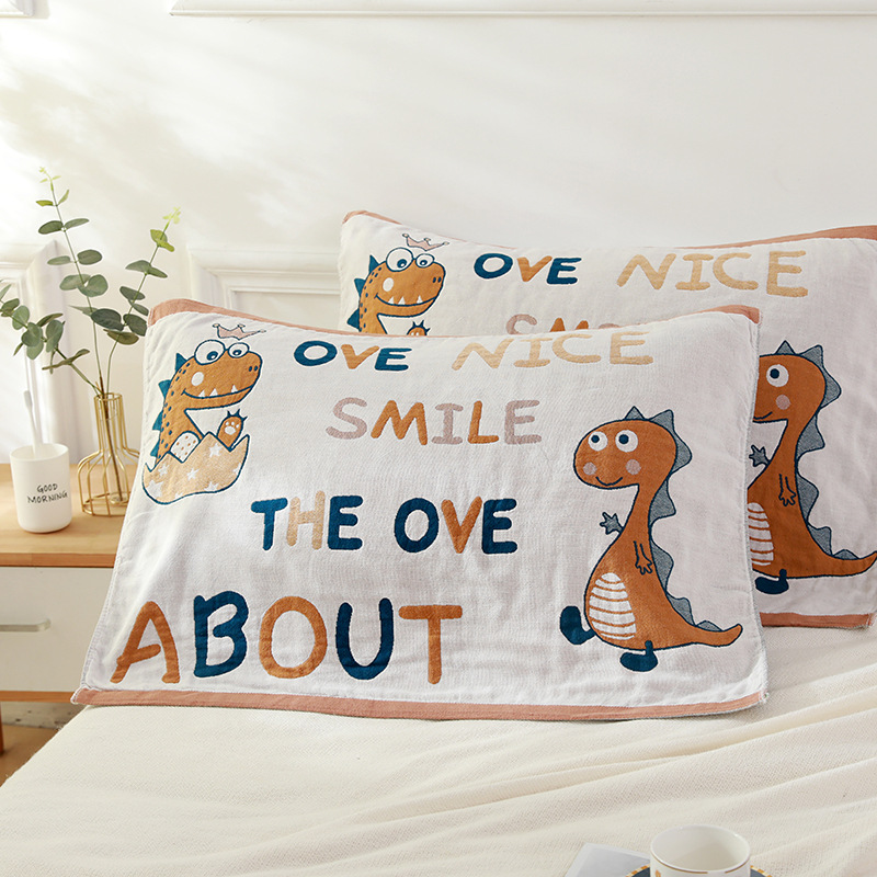 breathable soft comfortable cartoon cotton pillowcase
