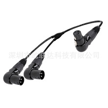 3 pole Right angle XLR connector Male Female XLR 3Pin Plug